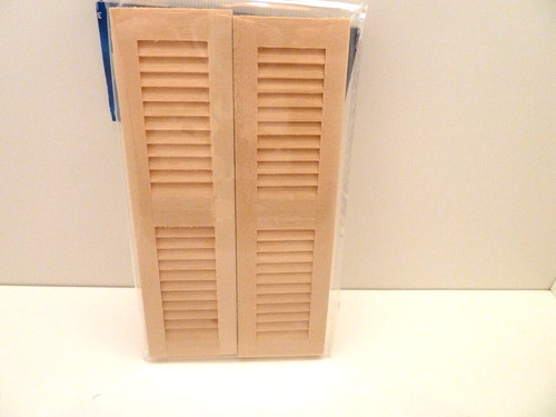 Dolls house wooden shutters - wooden,