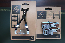 FWE Toe Clip & Leather Toe Strap Set - F. W. Evans Cycles - Medium UK 6-8