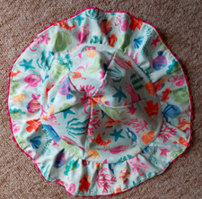 BABY GIRL COLOURFUL  LINED SUMMER SUN HAT. UNDER THE SEA PATTERN.  2 YRS / 92cm