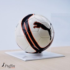 Acrylic Football Display Case - WHITE BASE (WITH FREE PERSONALISED PLAQUE) 
