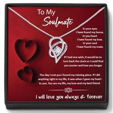 Soulmate Necklace To My Soulmate Necklace Gift For Soulmate Heart Shape Necklace