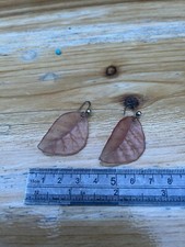 Lucite Leaf Earrings Beautiful