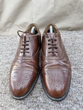 Barker Made In England Semi Brogue Oxford Brown Leather Shows UK 9G Lace Up
