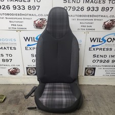 Citroen C1 Peugeot 108 14-22 Front Seat Left Passenger Black Grey Cloth 3dr
