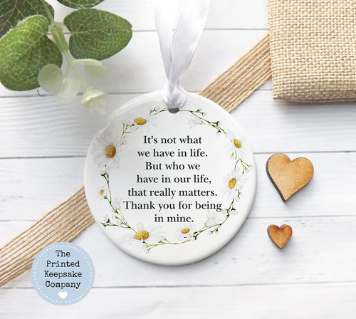 Thank you ceramic ornament - you,