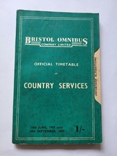 1959 Bristol Omnibus Company Ltd .Official Timetable of Country Services + Map