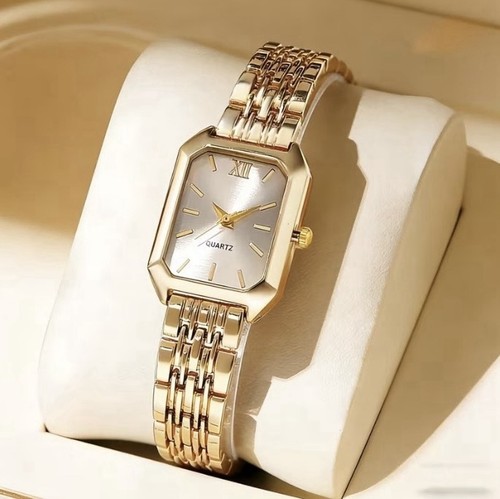 Gold watch quarts - gold,