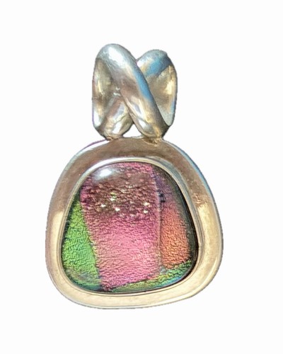 Sterling silver dichroic glass - sterling,