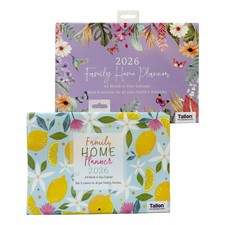 2026 Family Organiser Calendar 5 Columns A3 Planner Month To View Fruits Flowers