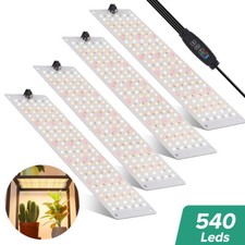 540 LED Grow Light Full Spectrum Indoor Plant Growth Lamp 4 Panel Dimmable Timer