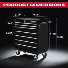 Black drawer tool chest - black,
