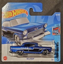 Hot Wheels 55 Chevy, Blue, Chevy Bel Air, 2022 Collectable Hotwheels 