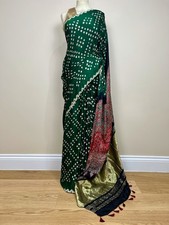 Green Handcrafted Bandhani &