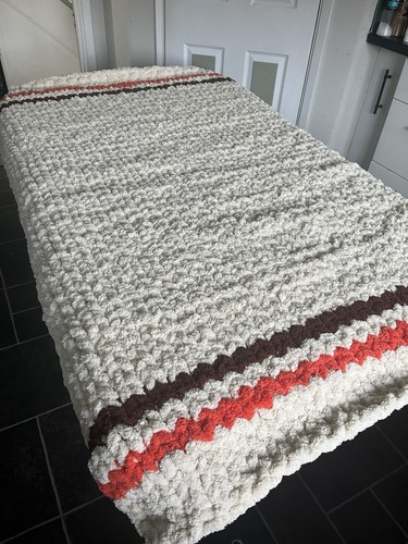 Handmade knitted blanket - knitted, blanket/throw