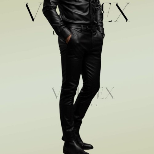 Men black genuine lambskin - men's,