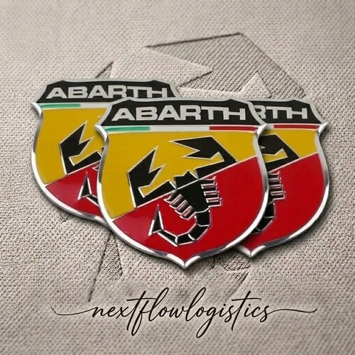 Abarth adhesive metal badge - 2x,