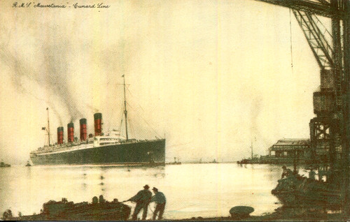 1930s postcard cunard - 1930s,