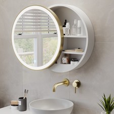 Brass Sliding Bathroom Mirror