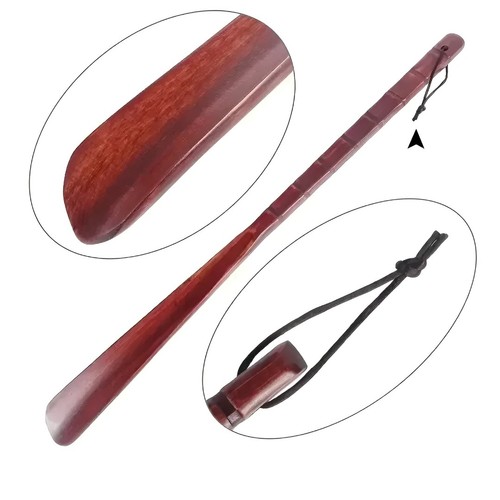 55cm wooden shoe horn - wooden,