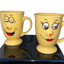 Set of 2 Vintage Style Yellow