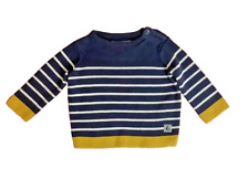 JASPER CONRAN Navy Striped Long Sleeve Sweater Jumper 0-3 months