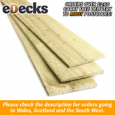 Packs of Pressure Treated 125mm Featheredge Timber Fencing Boards