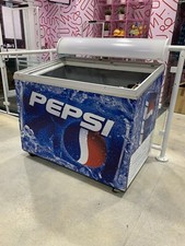 Pepsi Chest Fridge POS Retail Quirky Storage Bin Vintage Shop Display Cabinet