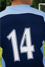 5 A SIDE SET OF FOOTBALL SHIRT NUMBERS 1-8 BLACK EASY TO APPLY Iron / Heatpress