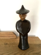 Ceramic Eastern Gentleman Figure, in a Coolie Hat