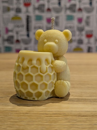 Handmade beeswax candles - handmade, bear