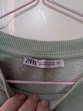 Zara Cropped Jumper Mint Green