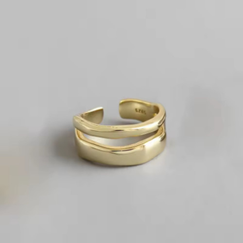Silver double layer thumb - layer,