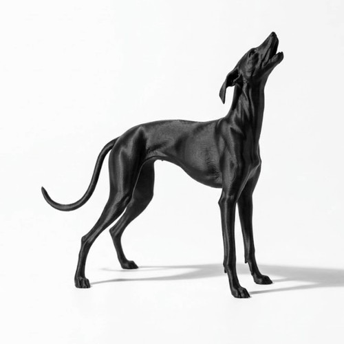Howling greyhound dog figurine - dog,