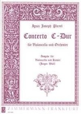 Concerto C-Dur Ignace Pleyel Vocal Score Orchestra and Cello Musikverlag Zimmerm
