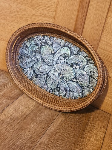Wicker and paua abalone - wicker,