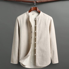 New Men Linen Fleece lined