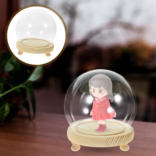 Glass display dome round - glass,