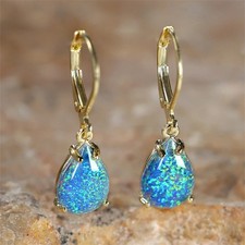 9ct Gold Gf Opal White Fire