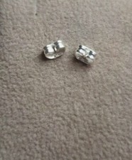 5mm 375 Solid 9ct White Gold Earring Backs Scrolls Butterfly Scroll 1 PAIR INC