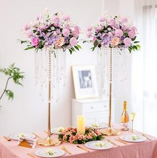 2 x Gold Flower Stand Wedding