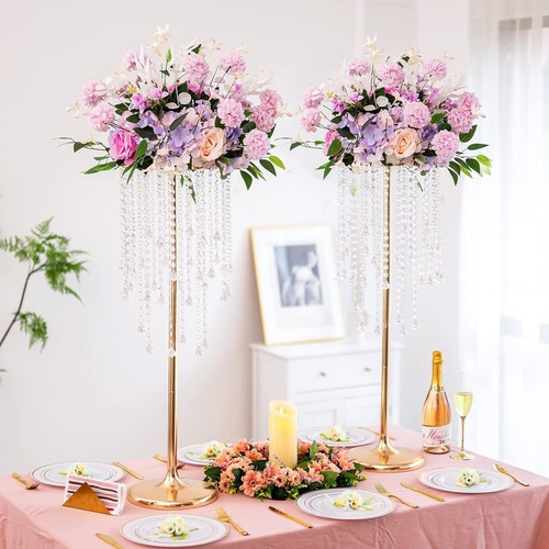 Gold flower stand wedding - flower,