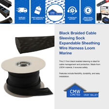 Braided Cable Expandable Sleeving Black LSOH