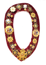 Masonic KOM Royal Antediluvian Order of Buffaloes Collar Jewell 18pcs Badge Org