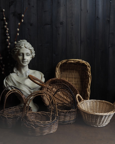 Rustic farmhouse wicker - rustic, basket