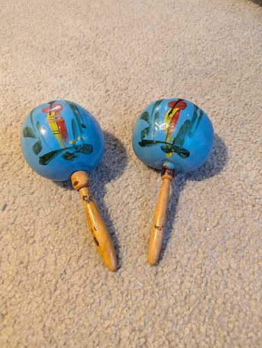 Pair vintage hand painted - hand,