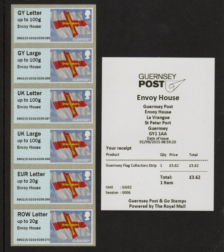 Guernsey flag post c - c/s, of