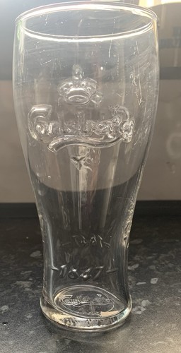 Carlsberg embossed logo pint - embossed,