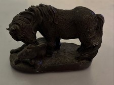 Horse And Foal Model - J SPOUSE, BRONZE EFFECT RESIN