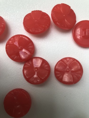 Vintage red buttons lucky - buttons,