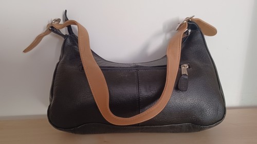 Black pebbled leather - pebbled, hobo